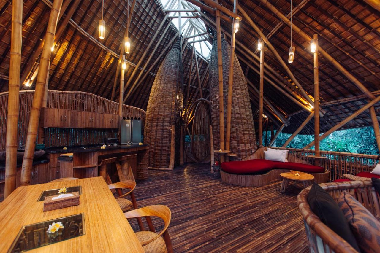 Temple House 3Bds Eco Bamboo House Pool River View Bringkit Exterior photo